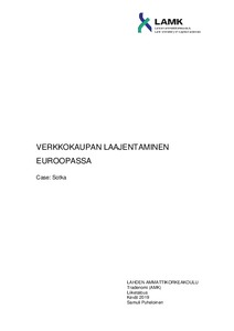 Verkkokaupan laajentaminen Euroopassa : Case: Sotka - Theseus
