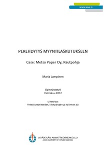 Perehdytys myyntilaskutukseen : Case: Metso Paper Oy, Rautpohja - Theseus