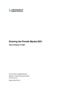 Entering the Finnish market 2021 : case company: Uniqlo - Theseus