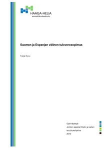 Suomen ja Espanjan välinen tuloverosopimus - Theseus