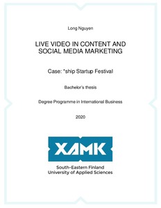 Live video in content and social media marketing. Case: *ship Startup  Festival - Theseus