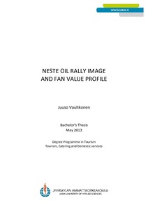 Neste Oil Rally image and fan value profile - Theseus